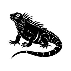 Iguana silhouette vector