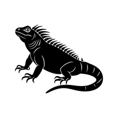 Iguana silhouette vector