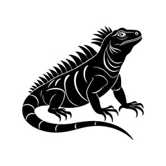 Iguana silhouette vector