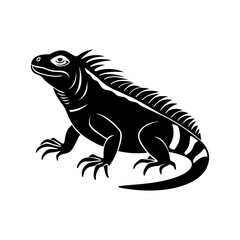 Iguana silhouette vector