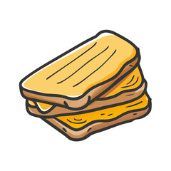 grilled cheese icon, grilled cheese vector illustration-simple illustration of grilled cheese, perfect for grilled cheese logos and icons