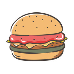 hamburger icon, hamburger vector illustration-simple illustration of hamburger, perfect for hamburger logos and icons