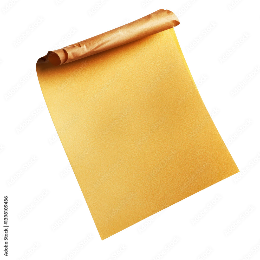 Poster a rolled up piece of paper resting on a clean surface representing ideas and creativity ready to be 