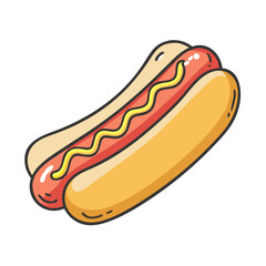 hot dog icon, hot dog vector illustration-simple illustration of hot dog, perfect for hot dog logos and icons