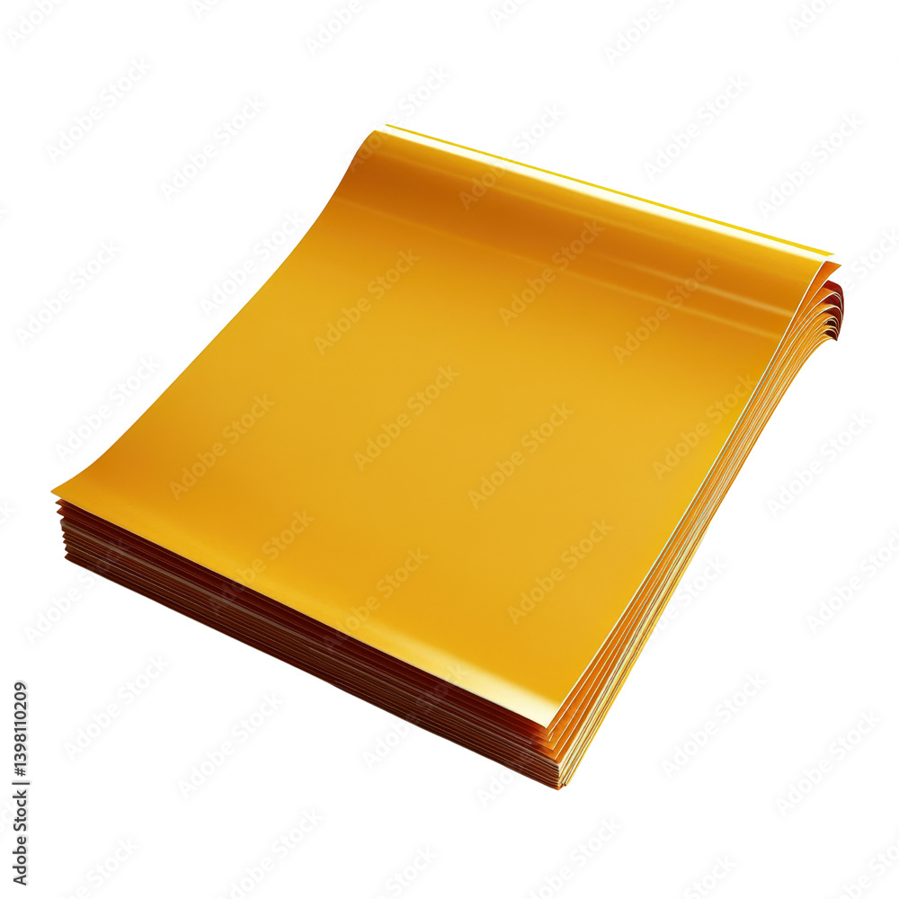 Poster bright yellow sheet of paper with smooth surface ideal for notebooks and creative artistic projects 