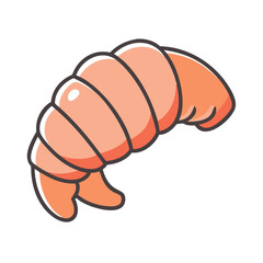 lobster tail icon, lobster tail vector illustration-simple illustration of lobster tail, perfect for lobster tail logos and icons