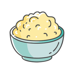 mashed potatoes icon, mashed potatoes vector illustration-simple illustration of mashed potatoes, perfect for mashed potatoes logos and icons