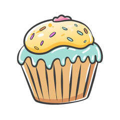 muffin icon, muffin vector illustration-simple illustration of muffin, perfect for muffin logos and icons