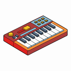 Fototapeta premium piano keys isolated on white