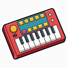 Fototapeta premium piano keys and music notes