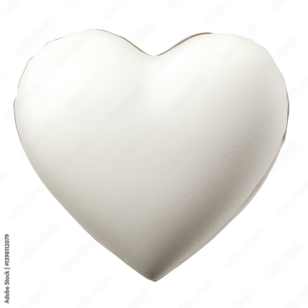 Poster a simple and elegant white heart shaped object on a soft background symbolizing love and affection i