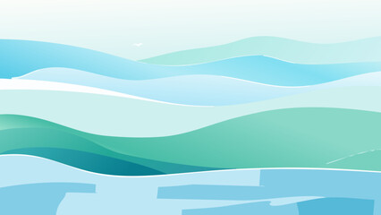 Blue turquoise teal mint cyan white abstract watercolor.