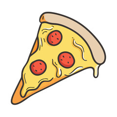 pizza slice icon, pizza slice vector illustration-simple illustration of pizza slice, perfect for pizza slice logos and icons