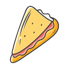 quesadilla icon, quesadilla vector illustration-simple illustration of quesadilla, perfect for quesadilla logos and icons