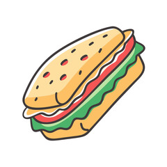 sandwich icon, sandwich vector illustration-simple illustration of sandwich, perfect for sandwich logos and icons