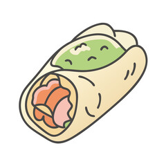 spring roll icon, spring roll vector illustration-simple illustration of spring roll, perfect for spring roll logos and icons