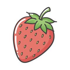 strawberry icon, strawberry vector illustration-simple illustration of strawberry, perfect for strawberry logos and icons