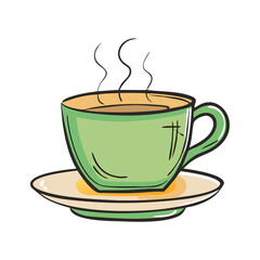 tea cup icon, tea cup vector illustration-simple illustration of tea cup, perfect for tea cup logos and icons