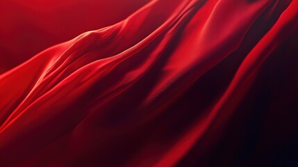 Obraz premium Elegant red theater curtain with dramatic lighting, evoking timeless allure and theatrical grandeur. 