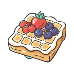 waffle with berries icon, waffle with berries vector illustration-simple illustration of waffle with berries, perfect for waffle with berries logos and icons
