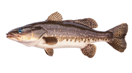 Obraz premium Fishing action spotted bass in freshwater wildlife photography natural habitat cutout background