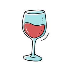 wine glass icon, wine glass vector illustration-simple illustration of wine glass, perfect for wine glass logos and icons