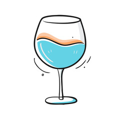 wine glass icon, wine glass vector illustration-simple illustration of wine glass, perfect for wine glass logos and icons