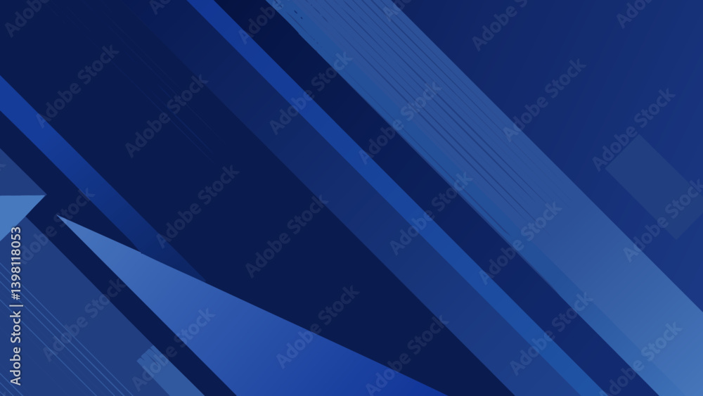 Aufkleber dark blue modern background for design. geometric shape. triangles, diagonal lines. gradient. abstra