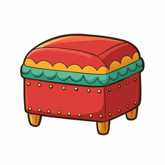 red chest isolated on white