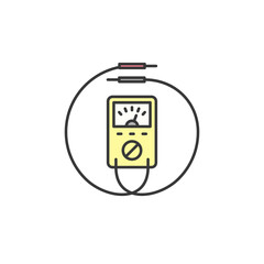 Ensuring precise voltage measurement, this icon represents a voltmeter diagnosing electrical health, detecting issues, and maintaining a reliable automotive power system