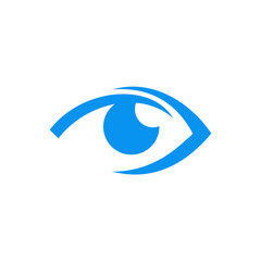 Blue Eye Icon Minimalist Graphic Design