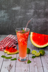 Refreshing watermelon mojito with mint, lime, and rum—perfectly sweet, tangy, and cool for summer sipping and tropical vibes.