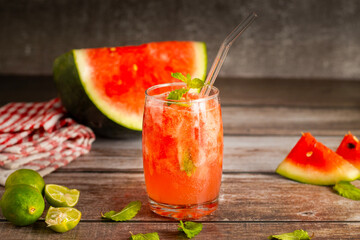 Refreshing watermelon mojito with mint, lime, and rum—perfectly sweet, tangy, and cool for summer sipping and tropical vibes.