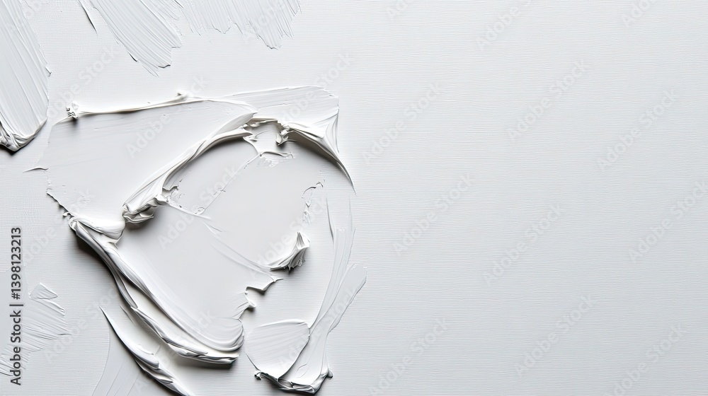 Poster artistic white texture creation studio digital artwork minimalist close-up abstract expression
