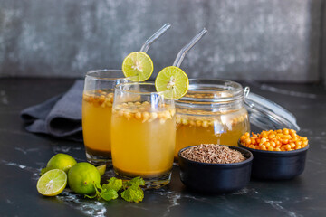 Jal Jeera is a tangy, spicy Indian drink made with cumin, mint, lemon, and spices. It’s refreshing, aids digestion, and cools the body.