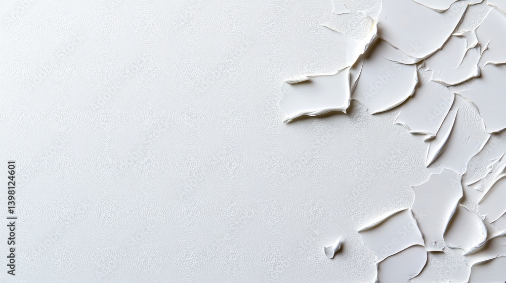 Aufkleber peeling paint texture on white background abstract art close-up view minimalist design concepts