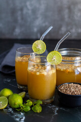 Jal Jeera is a tangy, spicy Indian drink made with cumin, mint, lemon, and spices. It’s refreshing, aids digestion, and cools the body.