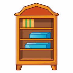 wood shelf with shelves