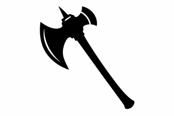 Primitive Hand Axe Shape Silhouette Drawing for Design