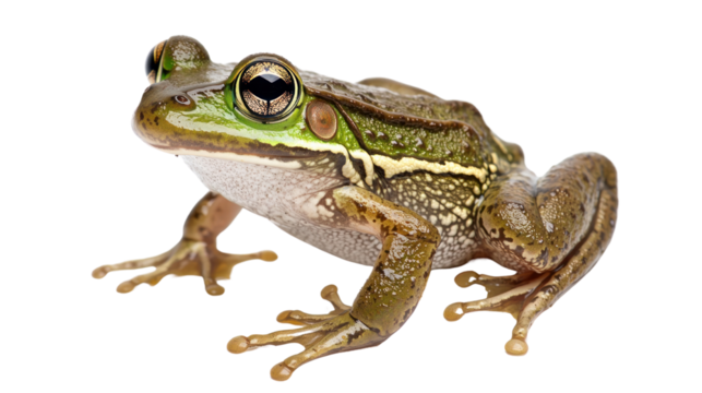 Frog close-up photography nature cutout background studio detailed wildlife view environmentally focused