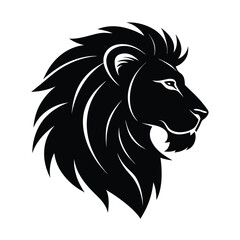 lion profile vector art silhouette