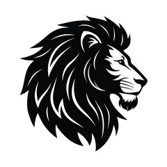 lion profile vector art silhouette