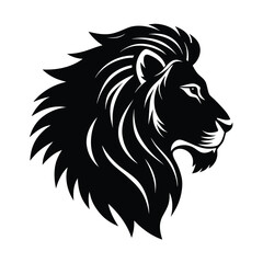 lion profile vector art silhouette