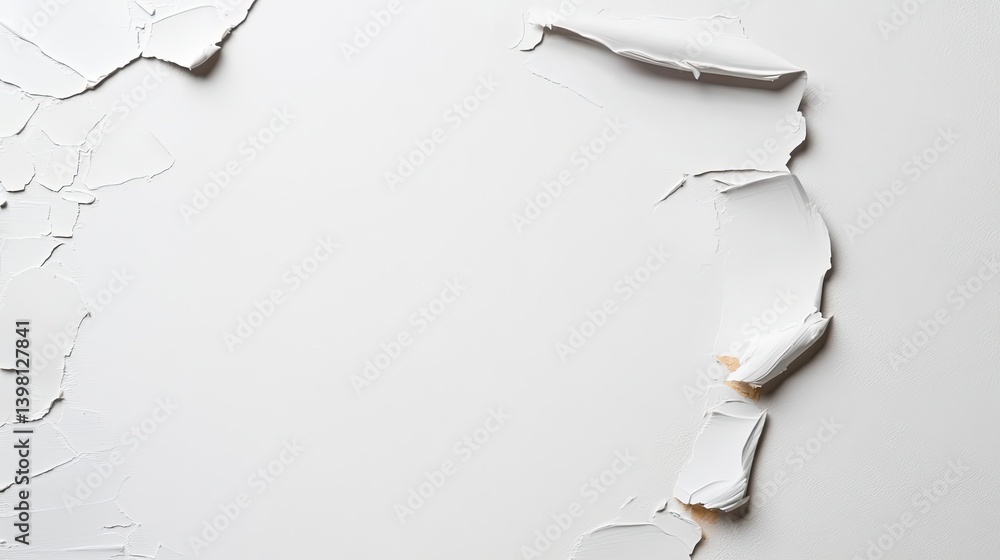 Aufkleber artistic creations on white background abstract texture photography studio setting minimalist concep