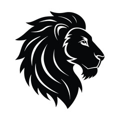 lion profile vector art silhouette