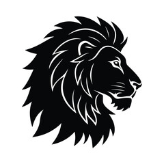 lion profile vector art silhouette