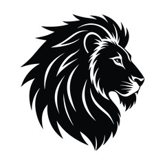 Obraz premium lion profile vector art silhouette