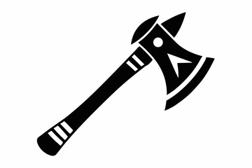 Black and White Illustration of Ancient Stone Axe