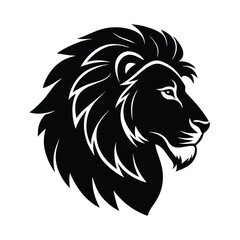 lion profile vector art silhouette