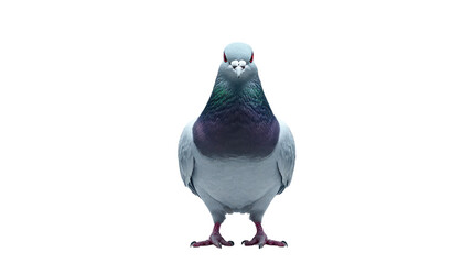 Obraz premium Dynamic pigeon display urban setting cutout background image vibrant colors studio viewpoint nature concept